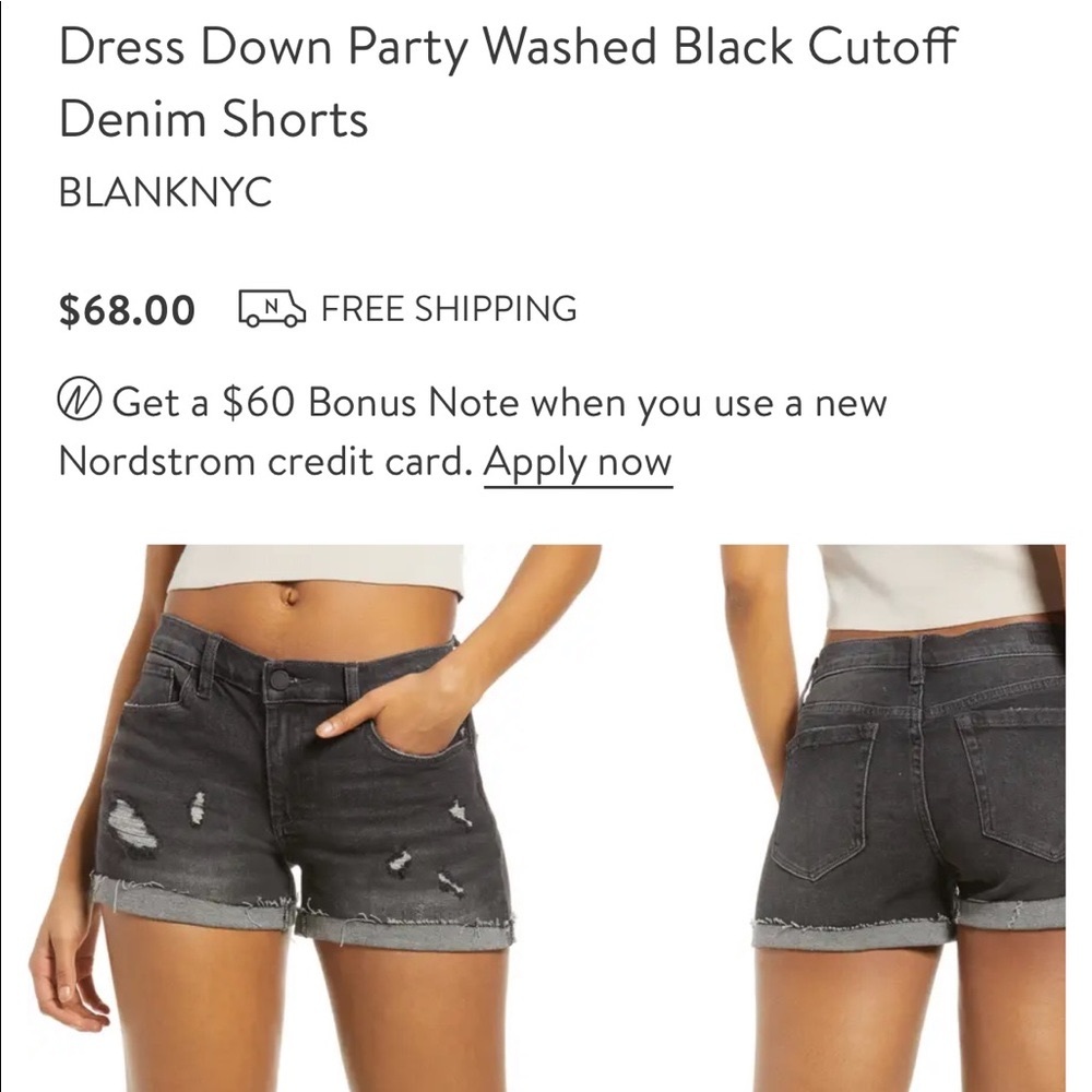Blank NYC Fulton Shorts, Sneak Preview, Sz 25